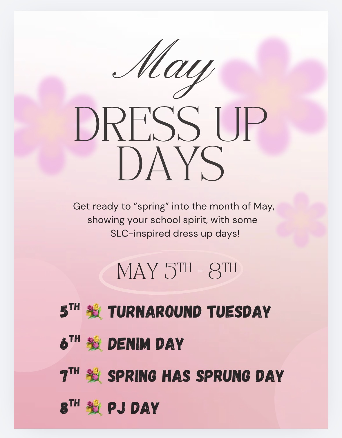 May Dress up Days